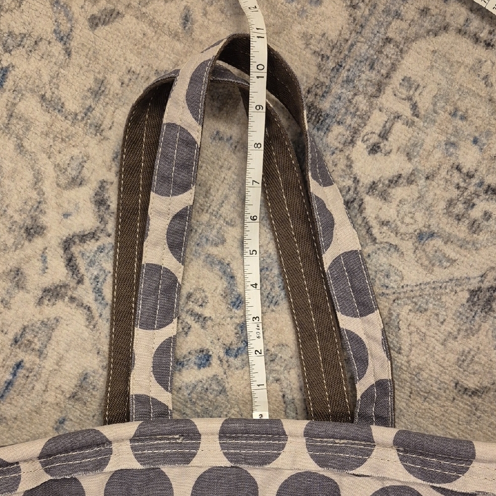 Thirty-One Retro Metro Polka Dot Canvas Tote Bag - Picture 4 of 8